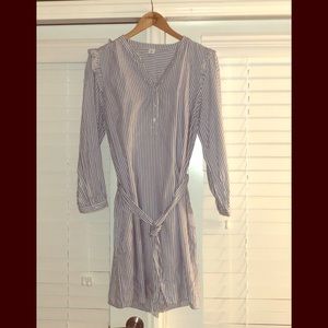 Blue and White shirt dress